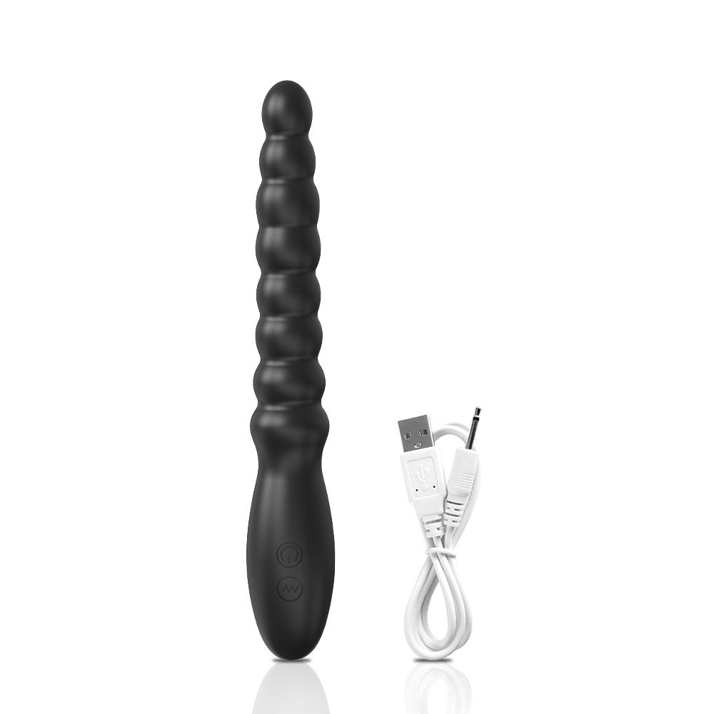 Vibrator anal pentru masaj de prostată masculin Plug anal vibrator din silicon moale bile anale Jucării sexuale erotice pentru adulți pentru femei bărbați gay