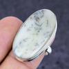 Dendrite Opal Gemstone 925 Sterling Silver Jewelry Ring Size 8