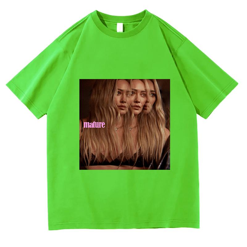 

Hilary Duff Mature Unisex T Shirt Casual Unisex Fashion TShirt Graphic Summer Short Sleeves 100 Cotton Aesthetic Harajuku Clothes 4XL