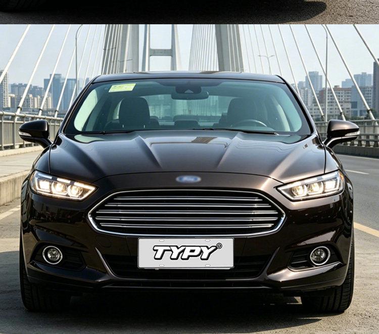 LED Headlight Assembly with Flowing Turn Signals for 13-16 Ford Mondeo, Mustang-Style