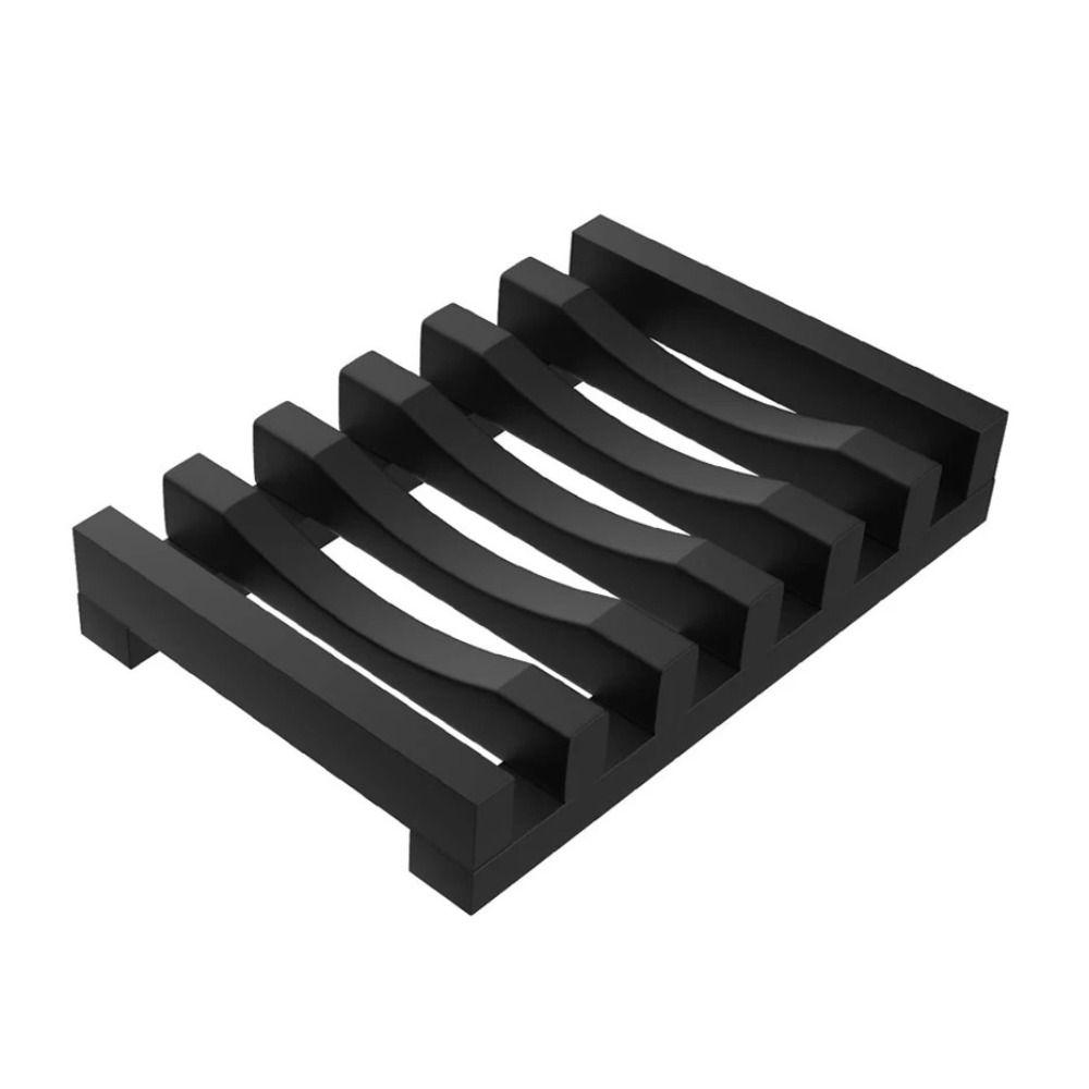 

Flexible Soap Holder Silicone Soap Box Drainer Bar Soap Dish Kitchen чёрный