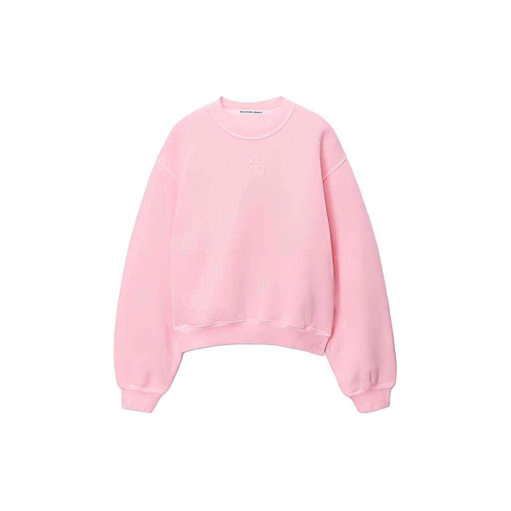 Alexander Wang SS24 Puff Logo Sweatshirt In Terry Sweatshirt Women's Pink 4CC32213609-53A