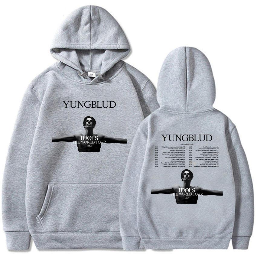 Yungblud 2026 North American Hoodies Idols The World Tour Graphic Print Sweatshirts Long Sleeve Winter Hooded Pullovers Tops