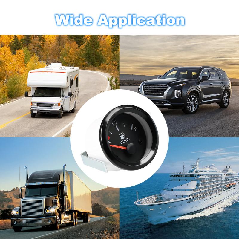 Fuel Level Gauge 52mm 12V Digital For Car Marine Boat Fuel Tank Gauge For 240-33Ohm Fuel Level Sensor Car Motorcycle Accessories