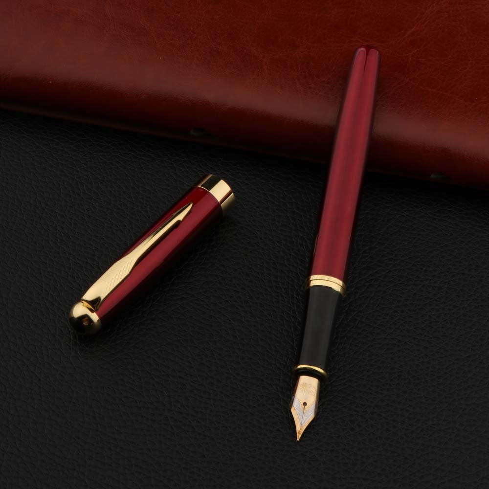 High Quality Metal 388 Fountain Pen Business Black Golden Student  Stationery Office School Supplies Gift Ink Pens
