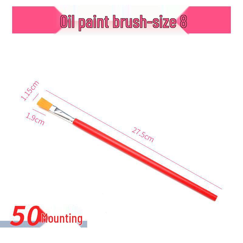 Small Flat Head Nylon Hair Paintbrush for Touch-Ups: Industrial & Art Use.