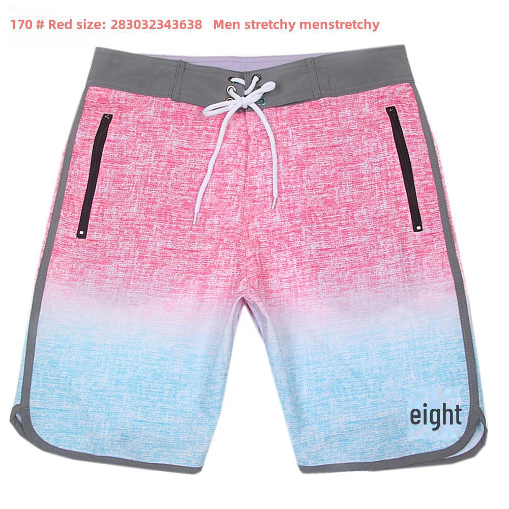 Men's Quick-Dry Elastic Beach Surf Shorts - Muscle Fit for Bodybuilding & Competition