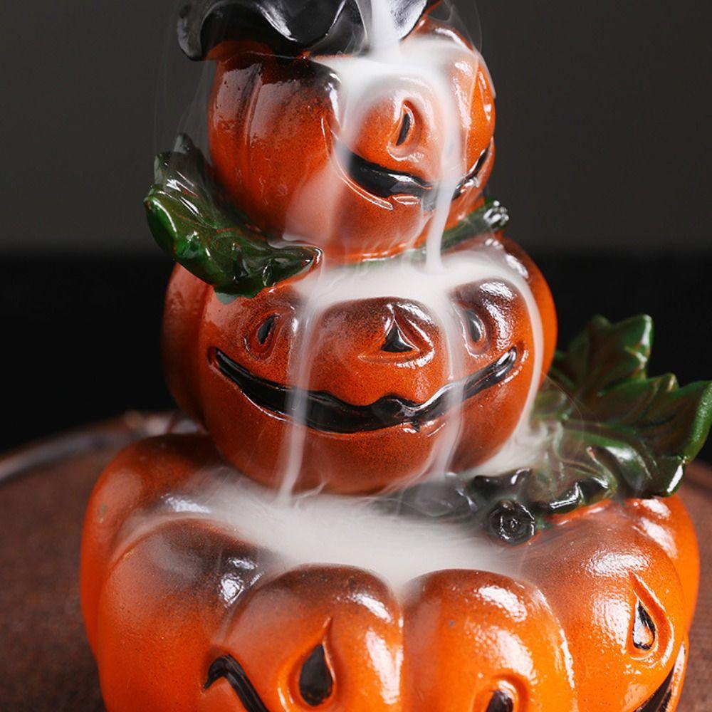 Resin Halloween Waterfall Incense Burner Exquisite Backflow Incense Burner  Aromatherapy Ornament