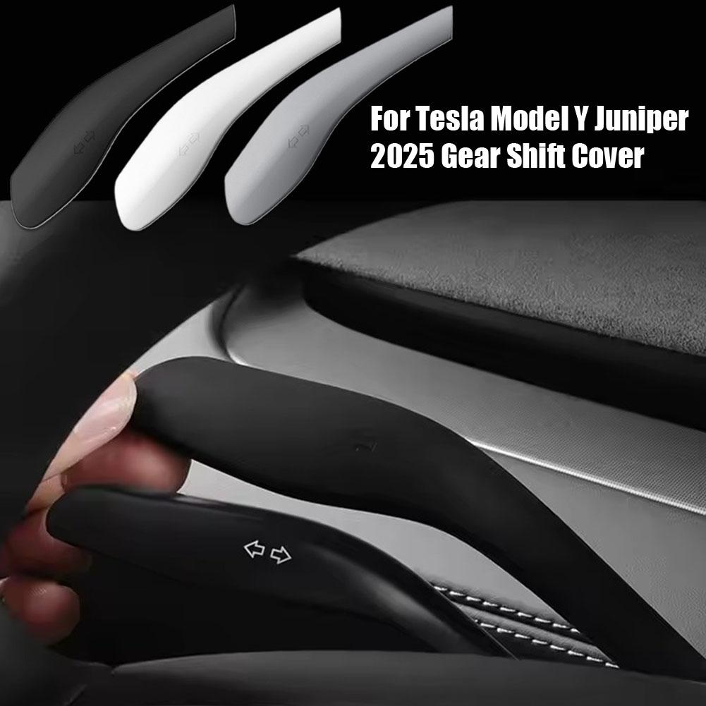 For Tesla Model Y Juniper 2025 Gear Shift Lever Cover Silicone Steering Wheel Handle Protection Shifter Shell Accessories