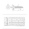 [M4x20] Stainless Steel Countersunk Head Tapping Screws, Type 1 (A-Shaped), 10 pieces