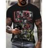 Deadpool Wolverine Graphic T-Shirt Funny Superhero Design Black with Red Yellow Print Superhero T Shirt