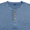 Camiseta Henley de Manga Corta para Hombre de Verano de Color Sólido - Estilo Europeo y Americano