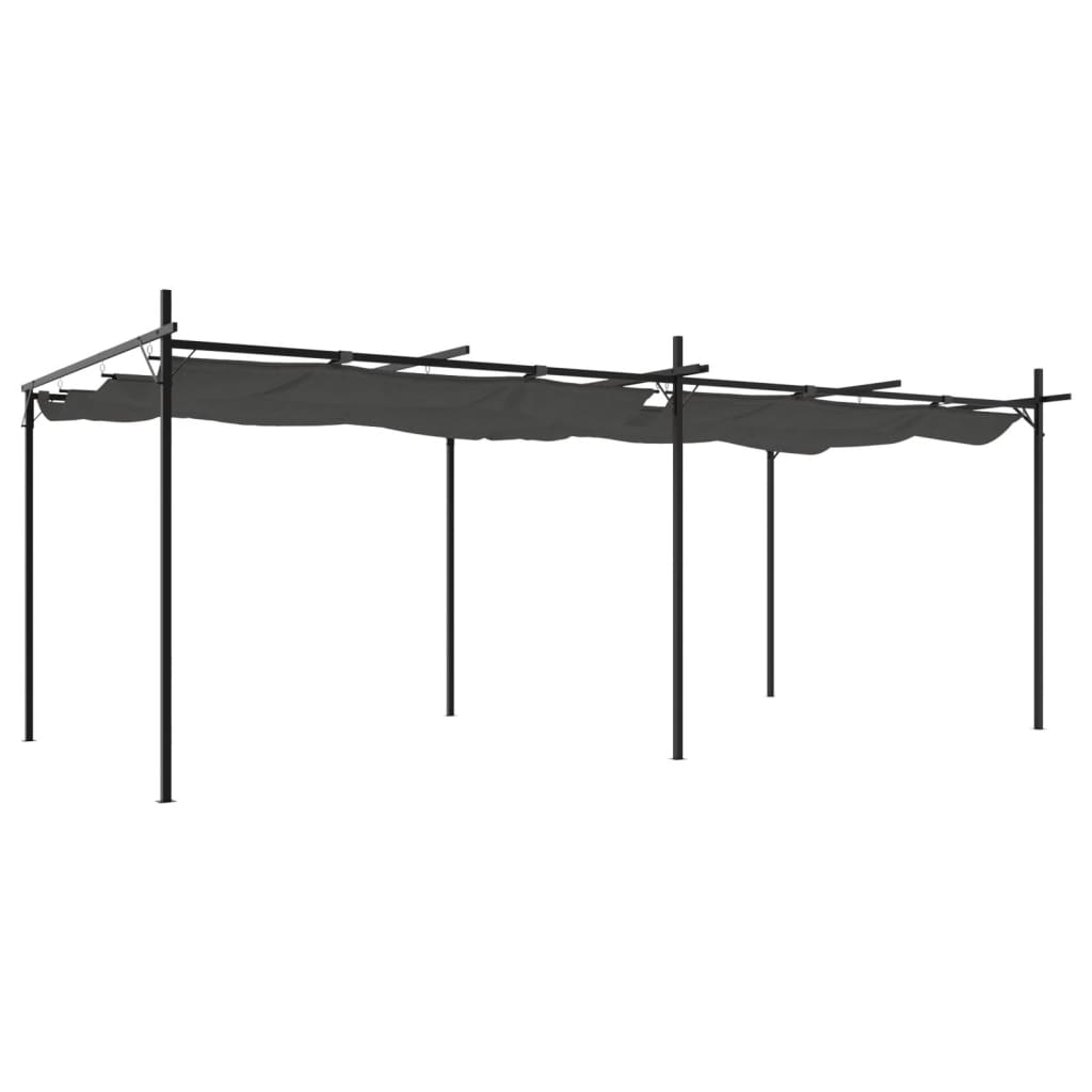 Pergola with Sliding Roof Anthracite Grey 589 X 292 X 230 Cm