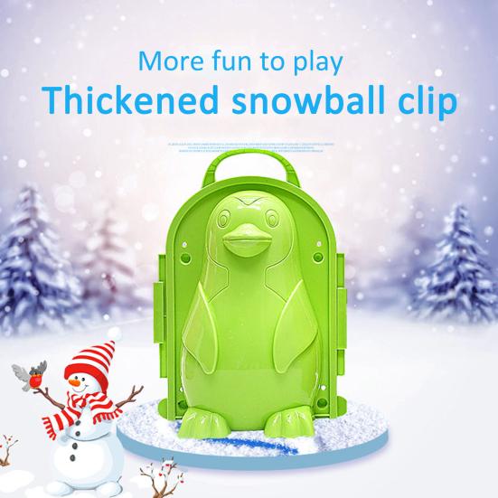Winter Snowman Penguin Snowball Maker Clip Snow Mold Tool Kids Outdoor Play Toy