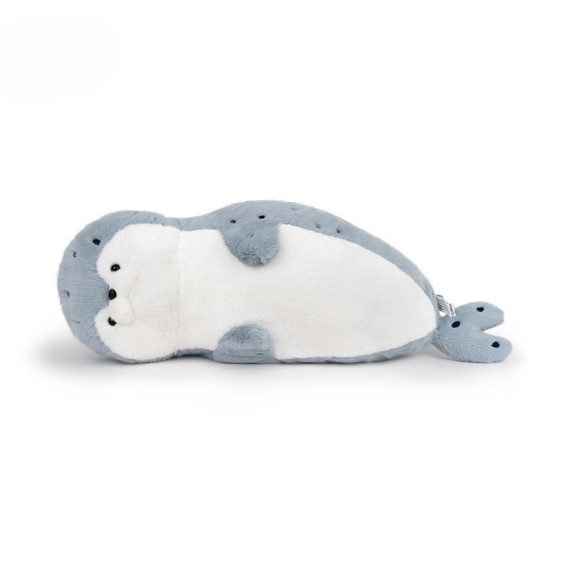 Cute Seal Plush Toy Cute Doll Sleeping On Bed Pillow Cartoon Sea Otter Doll Boy and Girl Birthday Gift