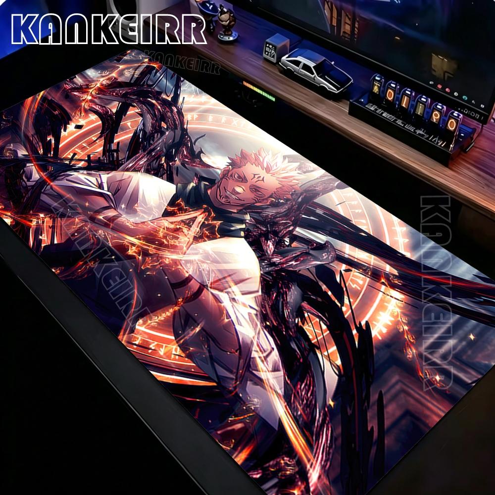 Anime Supernatural Jujutsu Kaisen Mouse Pad Natural Rubber Mousepad Large Gaming Lockedge Thickened Pc Table Desk Mat Big Carpet