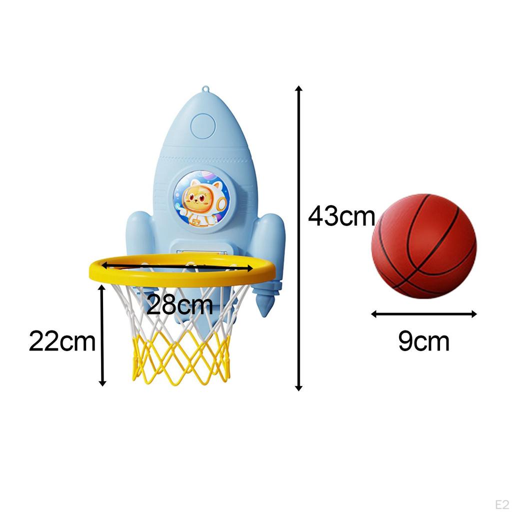 Foldable Basketball Hoop Door and Wall Toddler Set for Boys