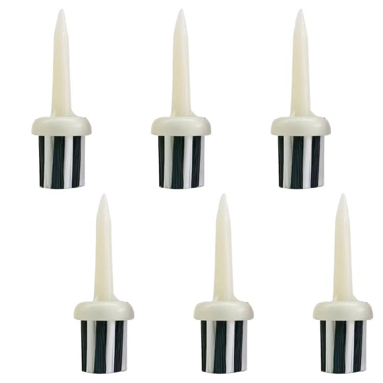 6 Pieces Golf Tees Low Resistance Golf Tees Plastic Long Ball Base Brush Tees