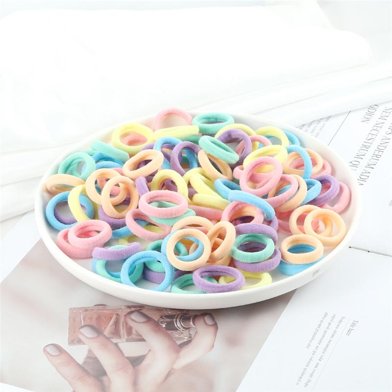 7 Styles 50/100Pcs/Set Girls Baby Hair Bands Colorful Small Headband For Kids Children Hair Accessories High Elastic Scrunchies