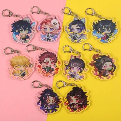 Poupée jouet Demon Slayer Kimetsu No Yaiba Lame du Fantôme Porte-clés Pendentif Acrylique Porte-clés de Voiture Fans enfants Cadeau de Noël Jouet Anime Qualité Supérieure