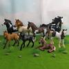 Lifelike Horse Figurine Stallion Pony Collectible Model Miniature Farm Animal Boys Girls Educational Toy Decoration Horse Lover Gift