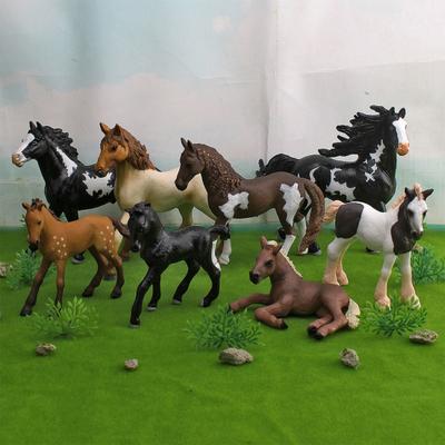 Lifelike Horse Figurine Stallion Pony Collectible Model Miniature Farm Animal Boys Girls
