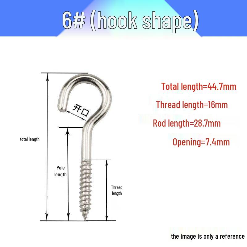 Nickel-Plated Self-Tapping Eyelet Hook Screw