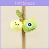Cute Bigeyed Monster Plush Keychain With Orange Fruit Design For Bag Decor And Collectible Toy