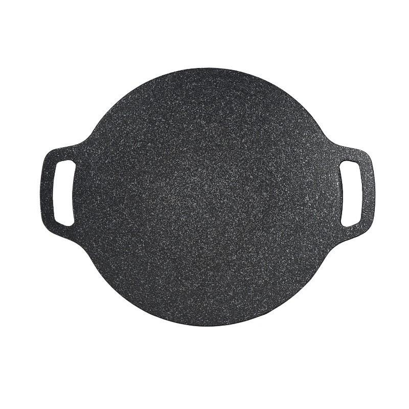 Grilling Pan Korean Round Non-Stick Baking Dishes Pans Stovetop Baking Tray Indoor Outdoor Griddle Barbecue Equipment