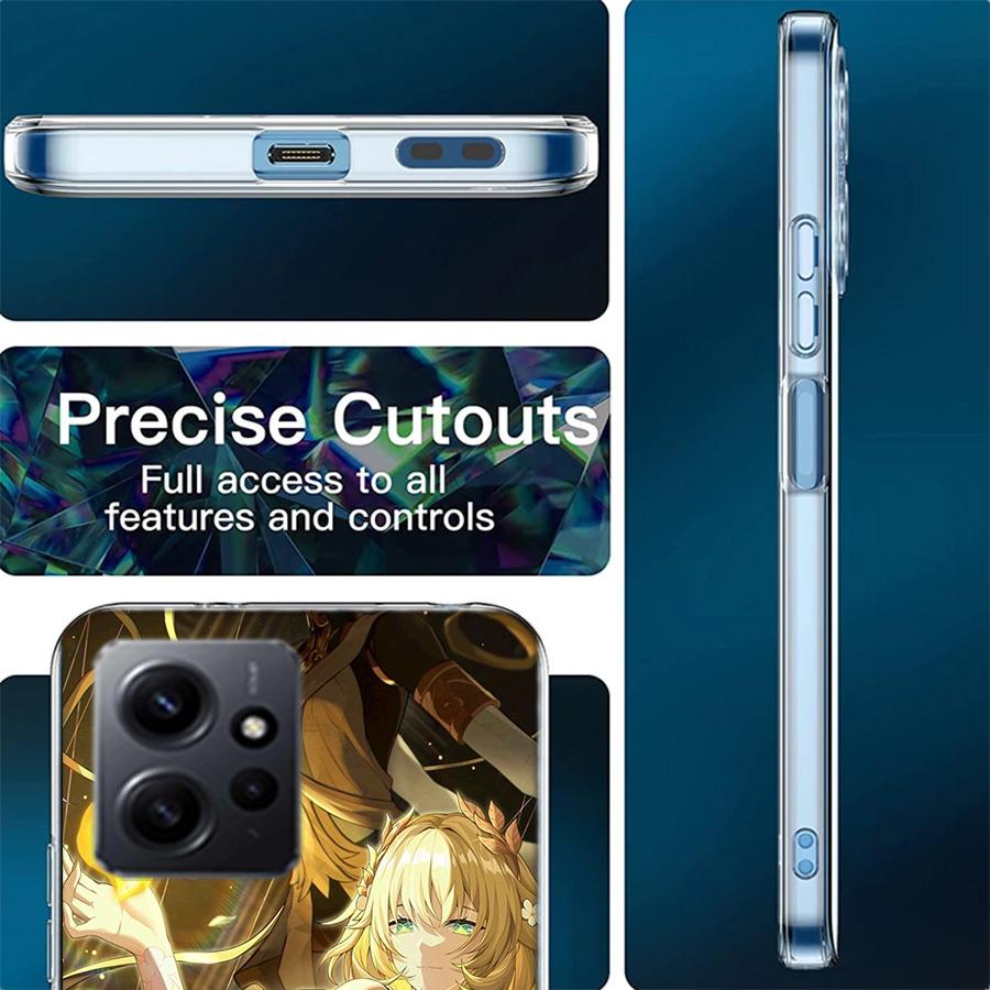 Coque de téléphone Star Rail Aglaea Pour Redmi 12 13C 12C 15C 9 10 10C Note 13 Pro Plus 14 15 Pro 9T 9C 9A TPU Housse Souple Coque Transparente pour Téléphone