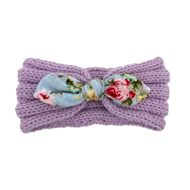 New children's wool headband, printed rabbit ear knitted wool headband baby headband baby headband