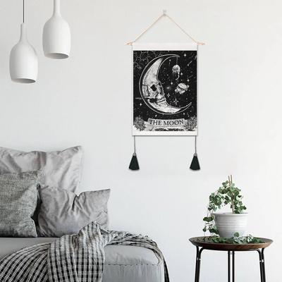 Sun and Moon Tapestry Wall Hanging Wave Wall Tapestry Bohemian Psychedelic Tapestries Black and White Tapestry Room Home Decor