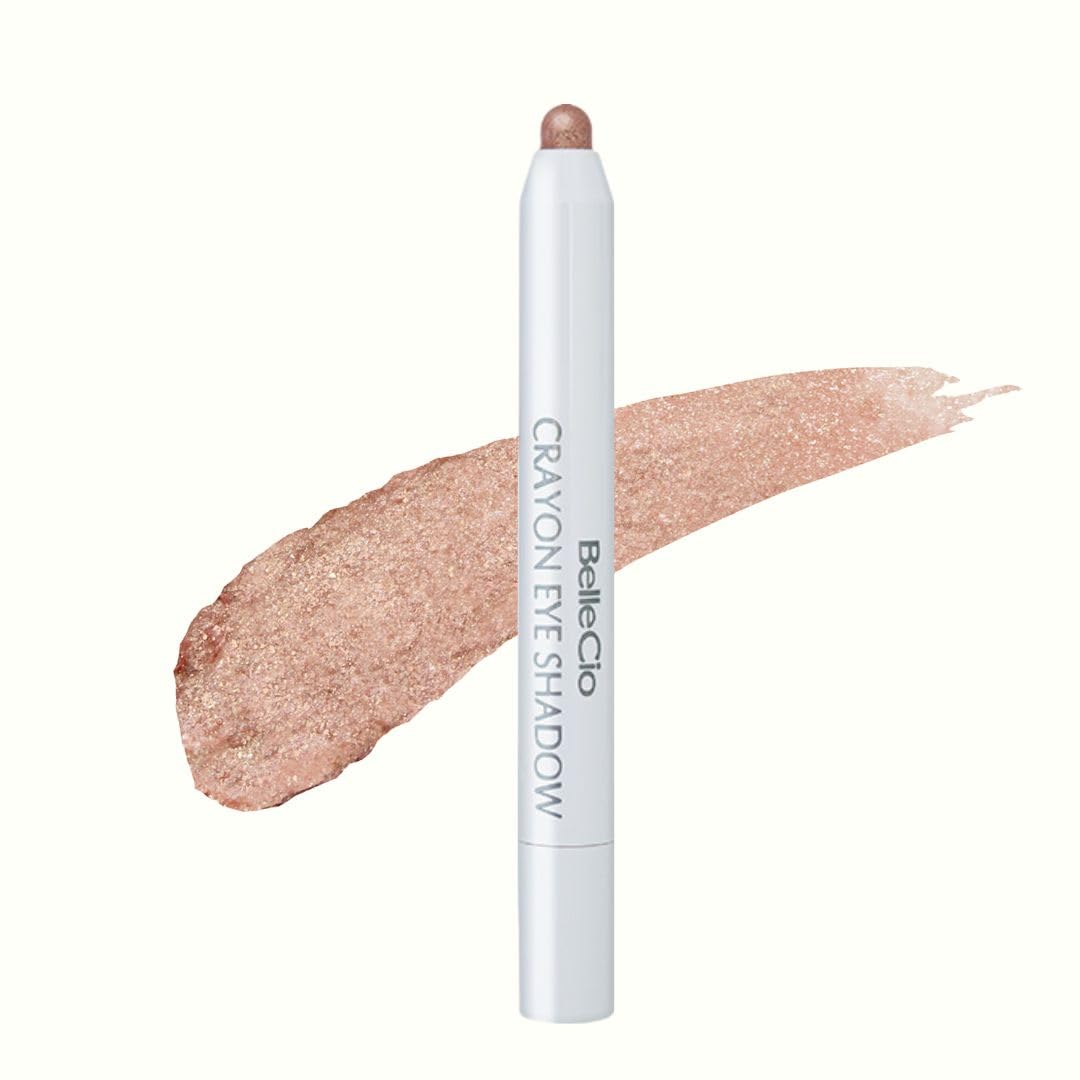 

Belcio Crayon Eyeshadow TA Pink Beige: One swipe for firm, glossy eyes. Made in Japan. Shiny Cosmetics Official.