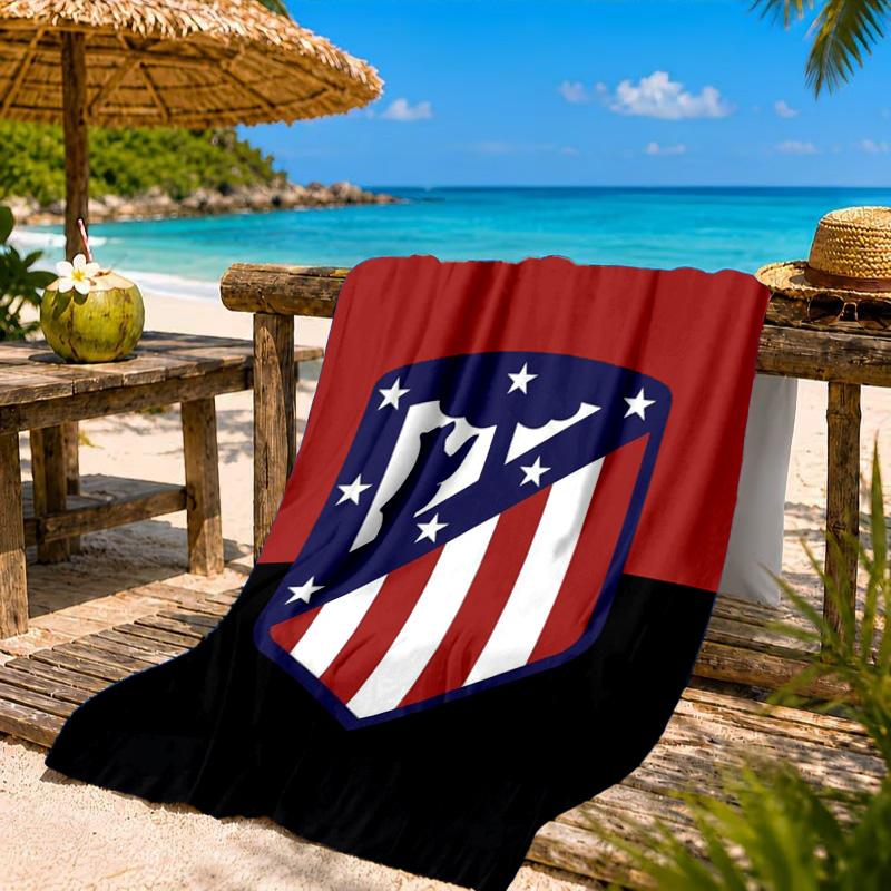 Atletico Football Club Printed Microfiber Beach Towel, Soft And Absorbent, Quick-Dry, Ideal for Summer Travel, Beach Essential, Swimming Pool