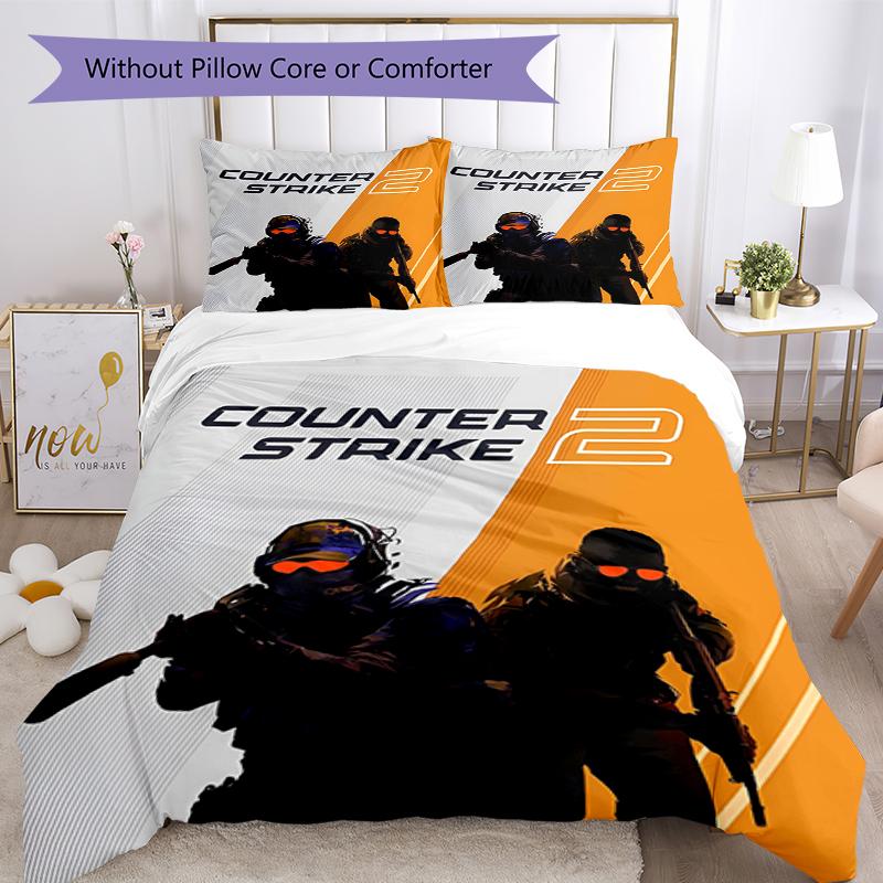 3pcs CS2 Bedding Set Duvet Cover Closure Includes 1 Duvet Cover & 2 Pillowcases, Soft and Comfortable for All Seasons.