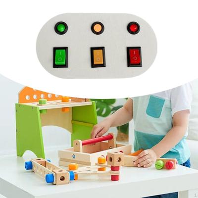 Lichtschalter Sinnesbrett Beschäftigungszubehör Farberkennung Drei Lichter Indoor-Spiel