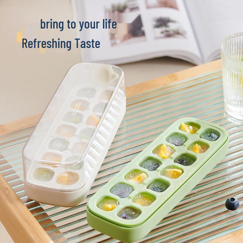 ecoco Press-Type 14-Grid Ice Cube Tray