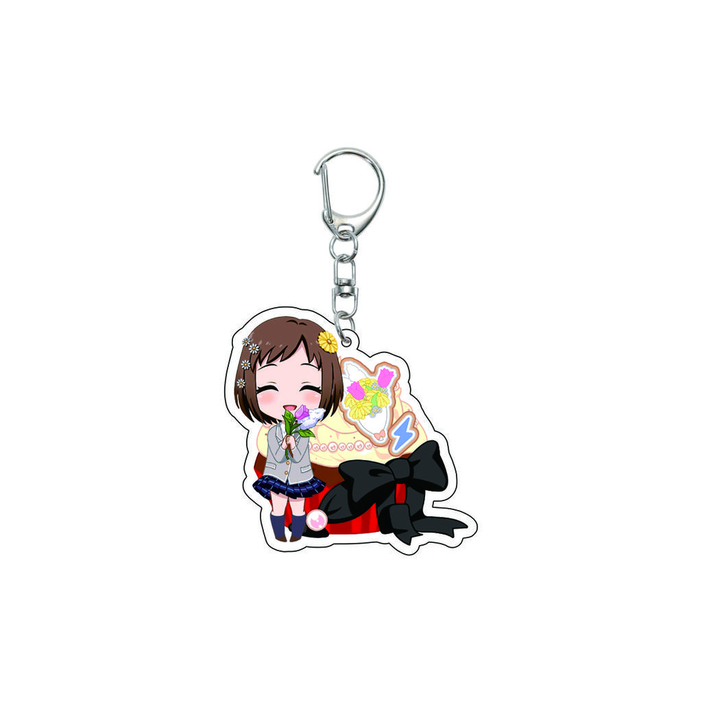 55MM Anime banG Dream Keychain Toyama Kasumi/Saya Yamabuki/Hanazono Tae Key Chain Acrylic Model Plate Christmas Gifts