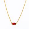 Stainless Steel December Birthstone Necklace 12 Birthstone Pendant Women's Collarbone Chain Necklace
