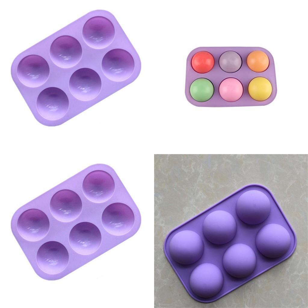 Premium 3D 6-Loch Halbkugel Silikon Schokoladenform für kreative Kuchenbackfreuden