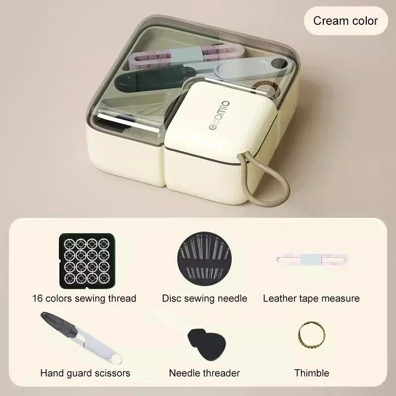 Yeni Taşınabilir Çok Fonksiyonlu Dikiş Kiti İğne ve İplik Kutusu Yurt ve Ev Kullanımı için Temel Dikiş ve Yama Aletleri