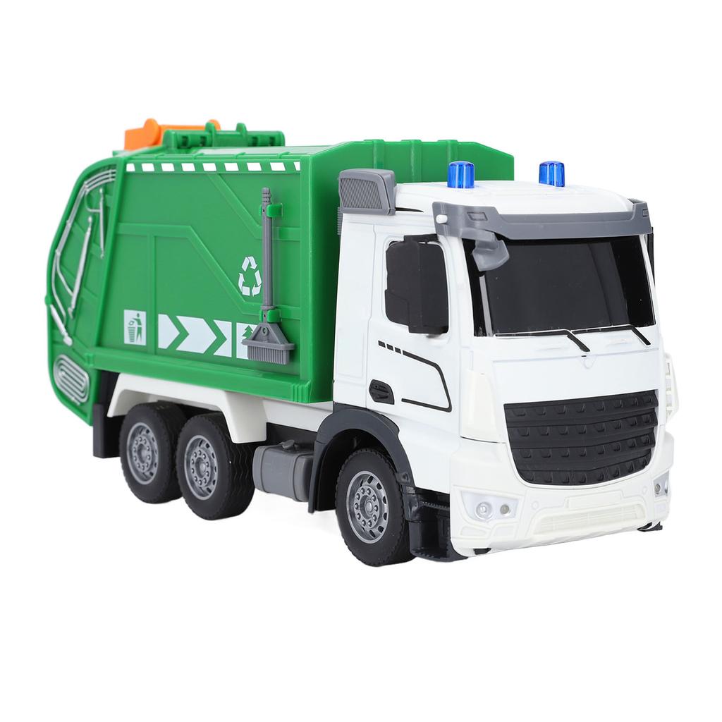 11 Channel Remote Control Garbage Truck Toy with Lights Music Realistic 2.4G Frequency for Boys