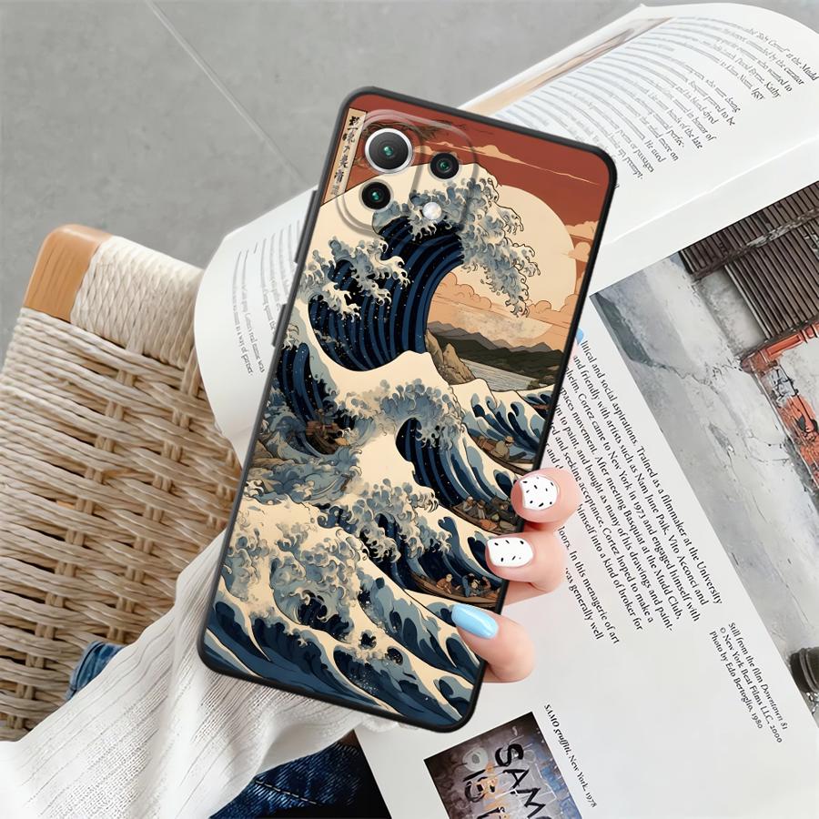 

Funda Phone Cover Case for Xiaomi Mi 11 12 12X 14 13 Lite 12T Pro 10T 11T Cartoon Wave Xiaomi 15 Pro
