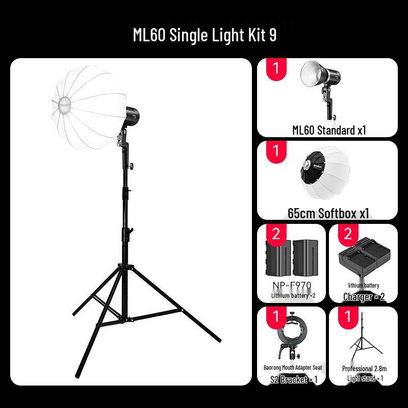 Godox ML60 Compact LED Video Light Kit