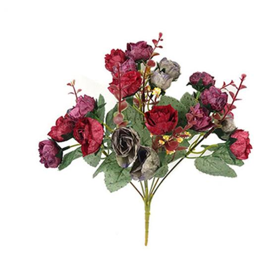 1 kytice 21 hlav Domácí svatební výzdoba Falešné umělé květy růže Květy