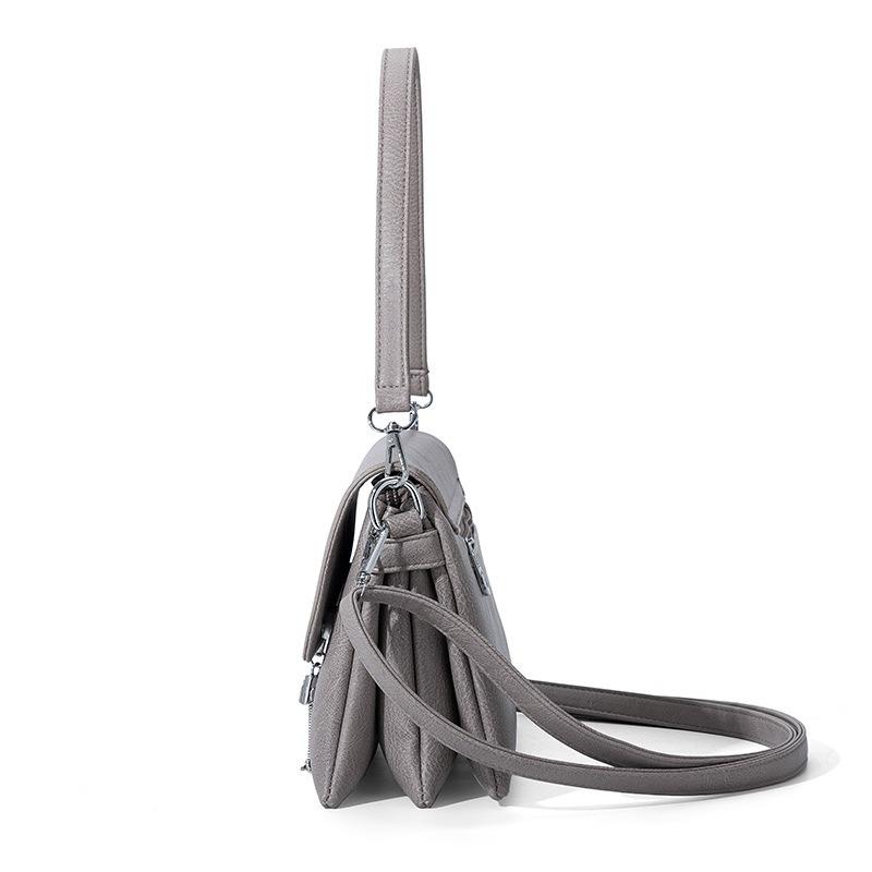 Large Capacity PU Leather Crossbody Bag for Commuting