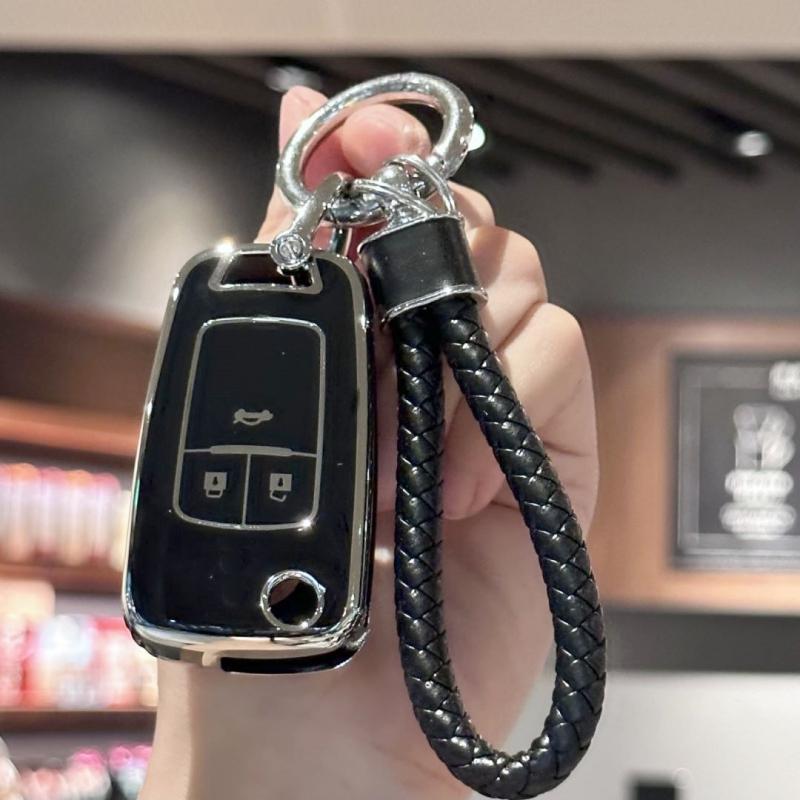 Car Key Case Cover with Key Chain for Vauxhall Opel Astra Insignia Vectra Zafira Meriva Mokka Chevrolet Cruze Holden 2 3 Buttons