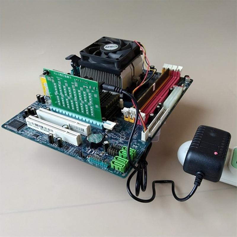 Professional PCIE 8X 16X Test Card External Power Supply Check Card with Light For Computer Troubleshooting Motherboard