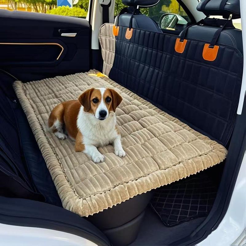 Deluxe Non-Slip Pet Car Seat Cover & Bed for Dogs and Cats