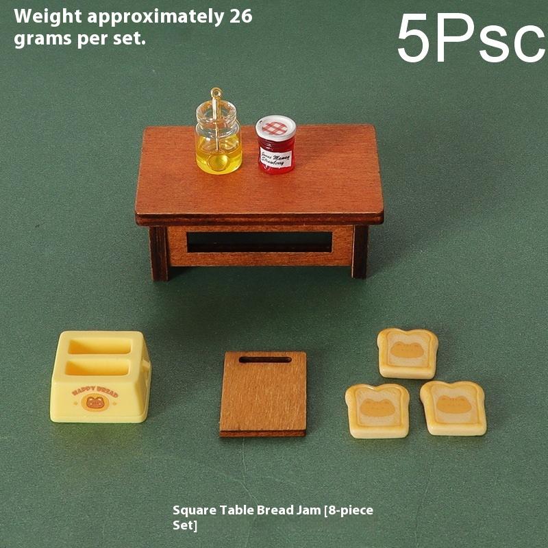 1Set 1:12 Jam Toast Bread Maker Furniture Model Miniature Simulation Home Decor Toy Doll House Accessories